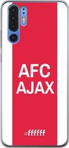 Huawei P30 Pro Hoesje Transparant TPU Case - AFC Ajax - met opdruk #ffffff