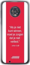Motorola Moto G6 Hoesje Transparant TPU Case - AFC Ajax Quote Johan Cruijff #ffffff