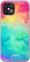 iPhone 12 Pro Max Hoesje Transparant TPU Case - Rainbow Tie Dye #ffffff