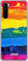 OnePlus Nord Hoesje Transparant TPU Case - Rainbow Canvas #ffffff