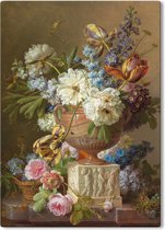 Peinture sur toile Nature morte aux fleurs avec vase en albâtre - Gerard van Spaendonck - 50 x 70 cm