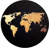 Moodadventures | Muismatten | Muismat Rond World Gold | 20x20 | Rubber