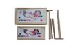 Afbeelding van het spelletje Longfield damstenen 30mm in Box, Schaakstukken In Kistje Koning 77mm - Essenhout + 2 houten toverstokjes