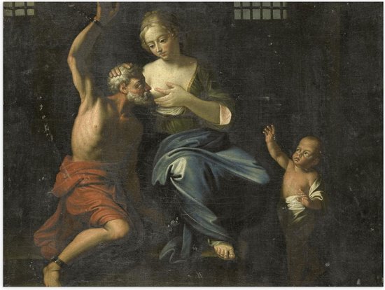 Poster – Oude Meesters - Cimon en Pero, Adriaen van der Werff, 1670 - 1750 - 40x30cm Foto op Posterpapier