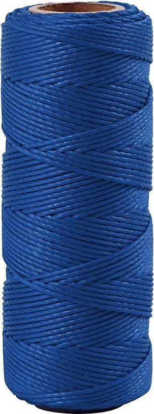 Bamboekoord, dikte 1 mm, 65 m, blauw