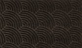 Kleen-Tex Dune Deurmat Waves - 45 x 75cm - Dark Brown