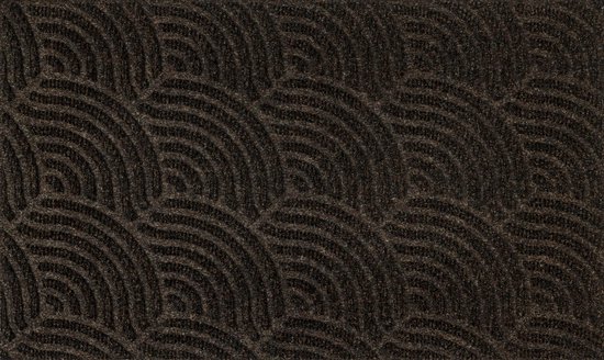 Kleen-Tex Dune Deurmat Waves - 45 x 75cm - Dark Brown