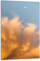 Dibond - Oranje Stapelwolken - 80x120cm Foto op Aluminium (Met Ophangsysteem)