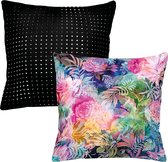 Melli Mello - sierkussen - Tropical Night - Stippen - Kleuren - Bloemen