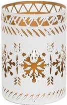 WoodWick Petite Candle Holder Snowflake White
