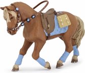 Plastic speelgoed figuur jonge ruiter paard 12 cm