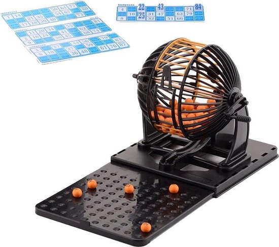 Bingo Spel Zwart Oranje Complete Set Nummers 1 90 Bingospel Bingo