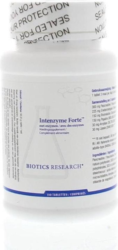 Biotics Intenzyme Forte - 100 tabletten - Voedingssupplement