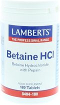 Lamberts Betaine HCL with Pepsin - 180 Tabletten - Voedingssupplement