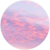 Behangcirkel Pink Sky zelfklevend 120 cm doorsnede | wandcirkel | muurcirkel | wooncirkel