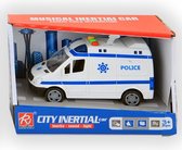 Speelgoed politie auto/bus met licht en geluiden voor kinderen 14 cm - Hulpdiensten thema speelgoed