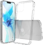 Apple iPhone 12 / iPhone 12 Pro hoesje - Transparante shock proof gel case met verstevigde hoeken - Volledig doorzichtig - GSM Hoesje - Telefoonhoesje Geschikt Voor: Apple iPhone 1