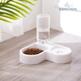 Katten Voerbak - Katten Drinkbak - Voerbak Kat - Voerbak Hond - Huisdier Twee In Een Voer En Waterbak - Automatisch Vullende Drinkbak - Voer En Drinkbak Combinatie - Katten Drinkbak - Honden 