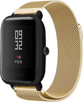 TECHPUNT Metalen armband met magneetsluiting voor Xiaomi Huami Amazfit BIP S / GTS GOUD horlogebandje 20MM