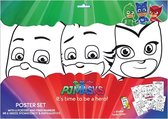 Diakakis Posterset Pj Masks Junior 31 X 42,5 Cm Papier 12-delig