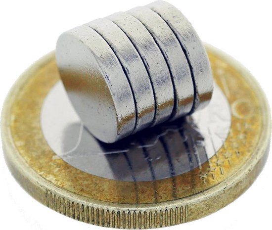 Super sterke magneten - 10 x 2 mm (10-stuks) - Rond - Neodymium - Koelkast magneten - Whiteboard magneten - Corsage – Klein - Ronde - 10x2mm - Minigadgets