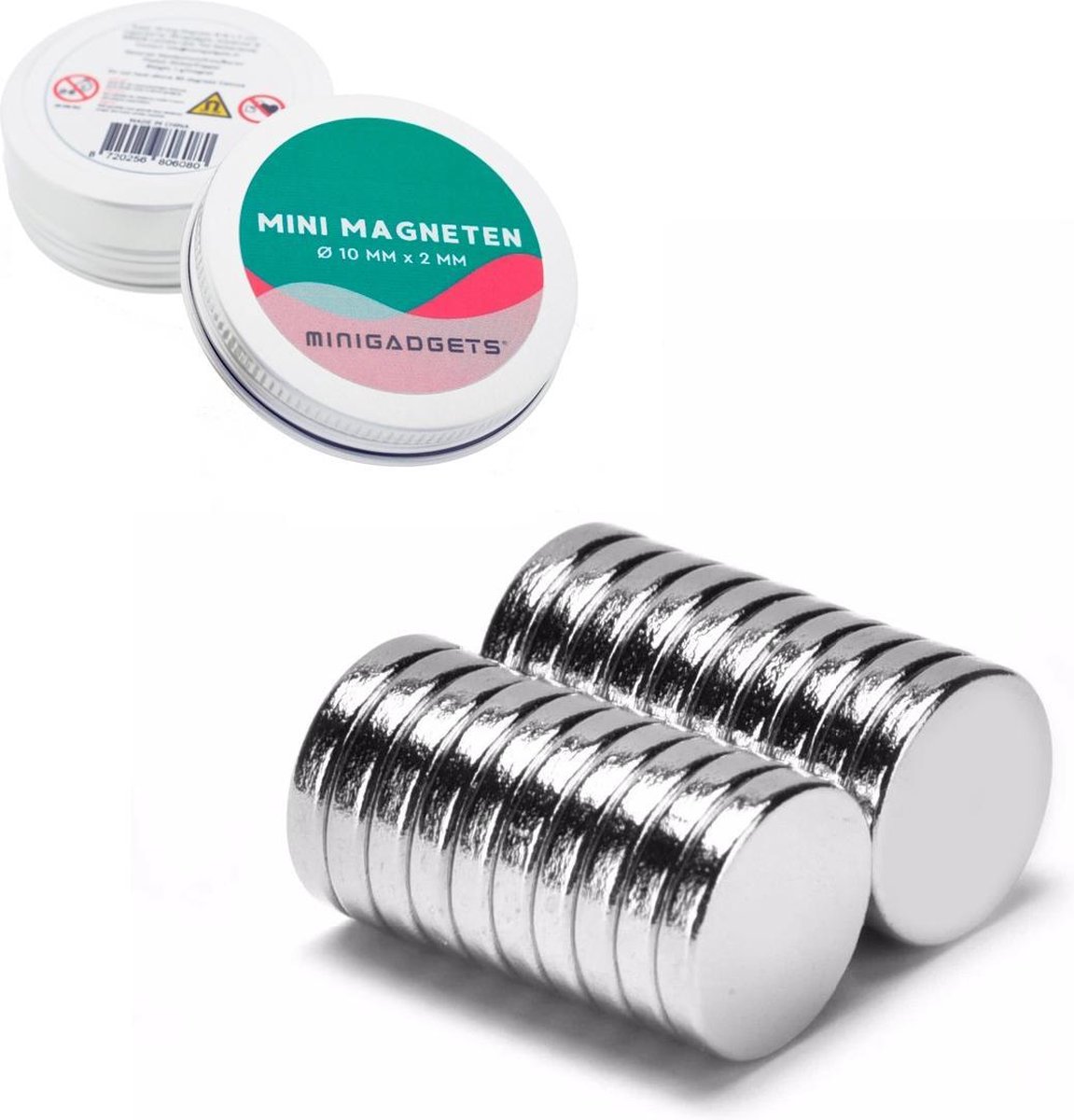 Super sterke magneten - 10 x 2 mm (10-stuks) - Rond - Neodymium - Koelkast magneten - Whiteboard magneten - Corsage – Klein - Ronde - 10x2mm - Minigadgets