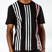Contrast Zwart Strepen Giuliano Uomo Heren T-shirt Maat XL