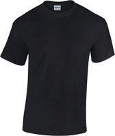 Gildan Heavy Cotton T-shirt 180 GSM, Kleur Zwart, Maat XL (6 Stuks)