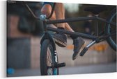 Schilderij - Bmx bicycle close-up — 100x70 cm