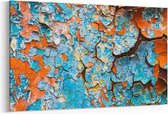 Schilderij - Oude abstracte achtergrond van de gebarsten verf — 100x70 cm