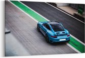 Schilderij - Blue sport car — 90x60 cm