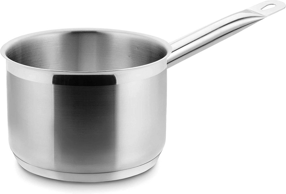 RVS Kookpan 18 cm met deksel Geschikt voor koken en stoven