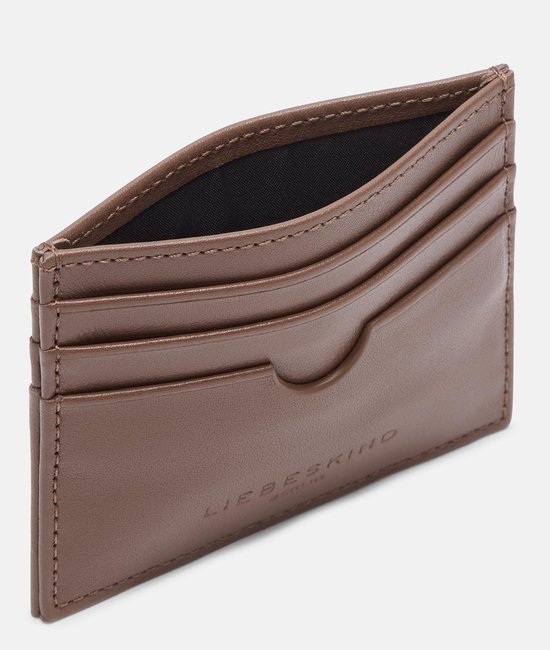 LIEBESKIND BERLIN Cuir Étui pour carte de crédit Soft Nappa Card Holder Russet Brun