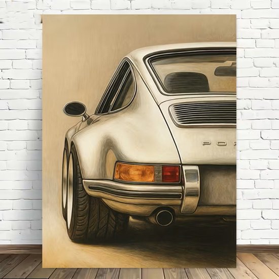 Affiche sur toile - Affiche auto - Auto - Porsche 911 Classic - Voiture de sport vintage - Youngtimer - Voiture rétro - 30x45 cm - Sans cadre - Mancave - Trendy