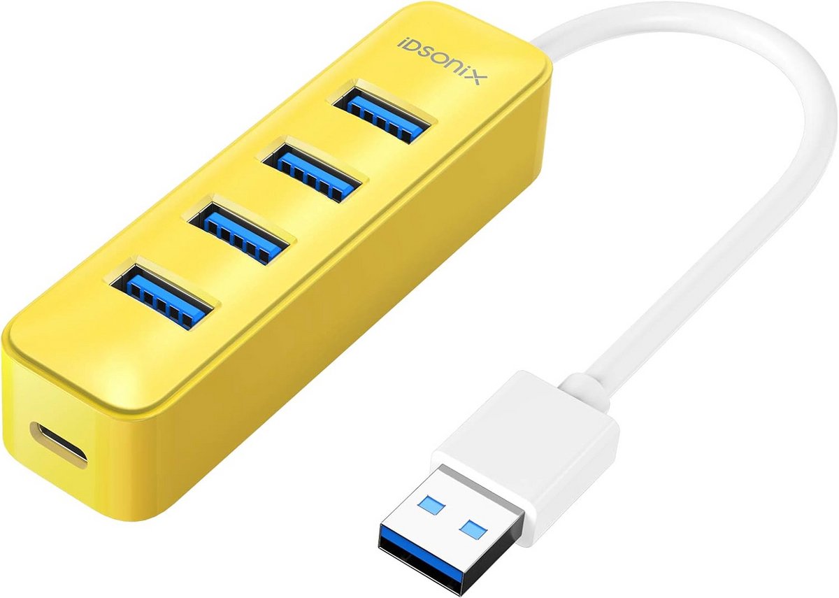 4-poorts USB Hub Adapter Compact voor Laptop en PC