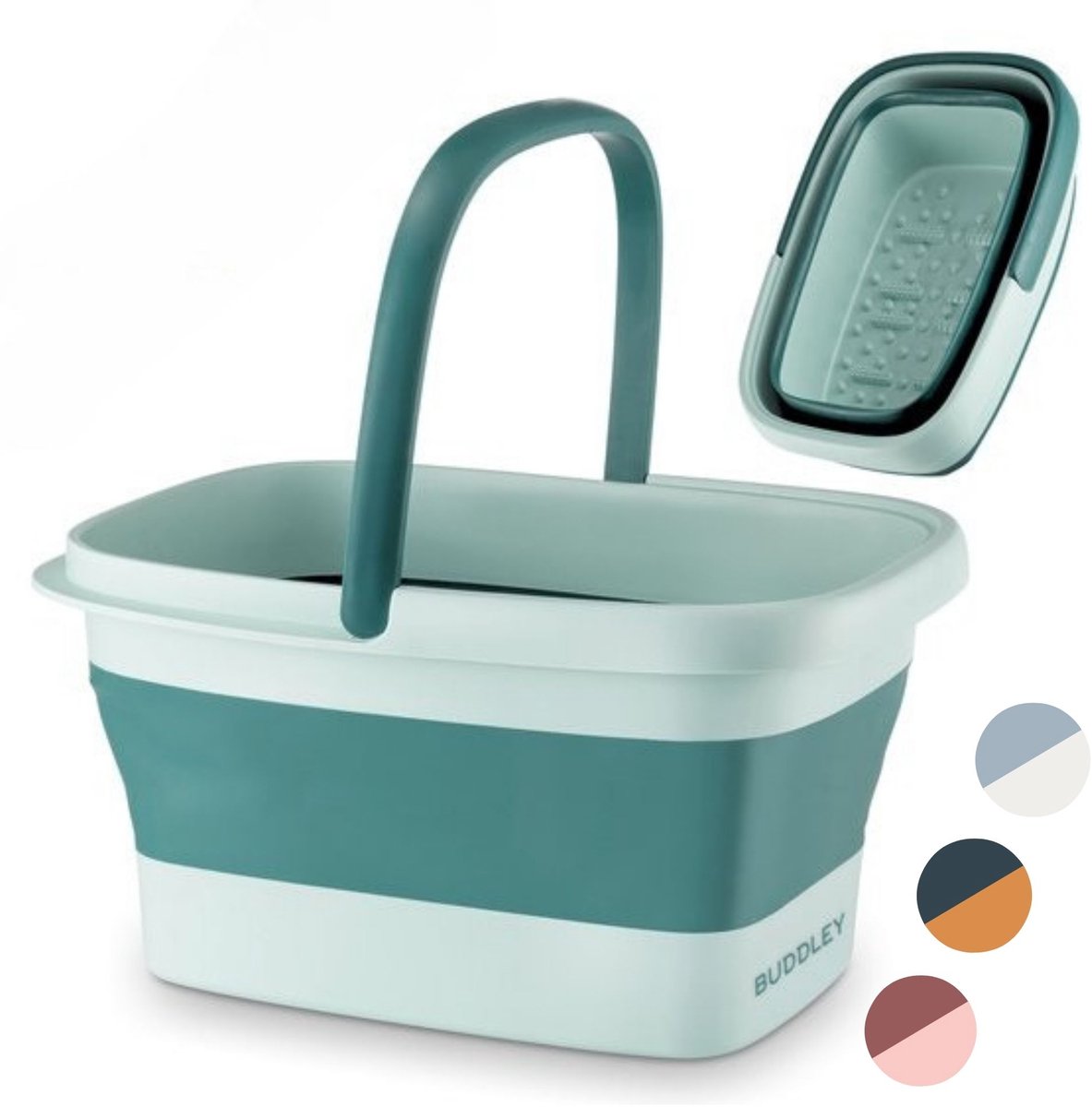 Bol.com BUDDLEY Voetenbad Inklapbaar - Groen - Voetenbadjes - Voetenbad Zwembad - Ontspan je voeten aanbieding