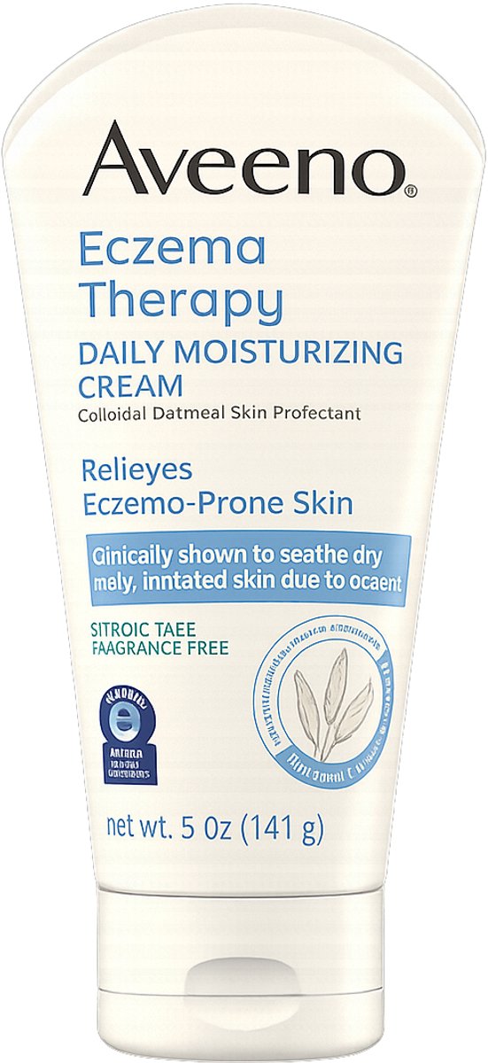 Aveeno, Eczema Therapy, Daily Moisturizing Cream for Sensitive Skin - Soothing Lotion 141g