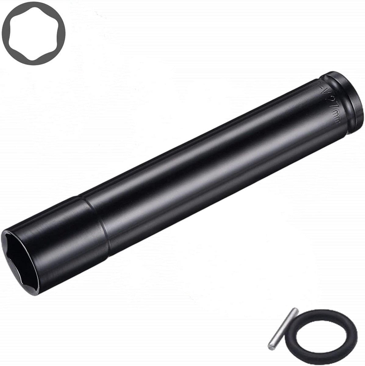 Slagsleuteldoppen set 1/2" Drive 6-punt Metrisch Warmtebehandeld Chroomvanadiumstaal