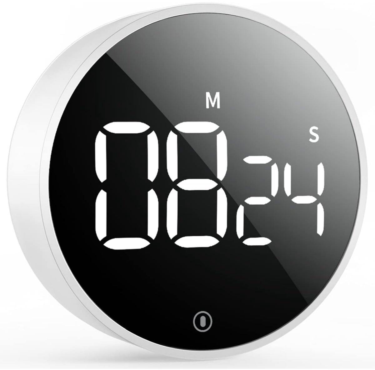 GELLDG Digitale keukentimer - Magnetische afteltimer - Volumeregeling in 3 standen - Groot led-scherm - Eierwekker - Geschikt voor thuis, sportscholen en klaslokalen