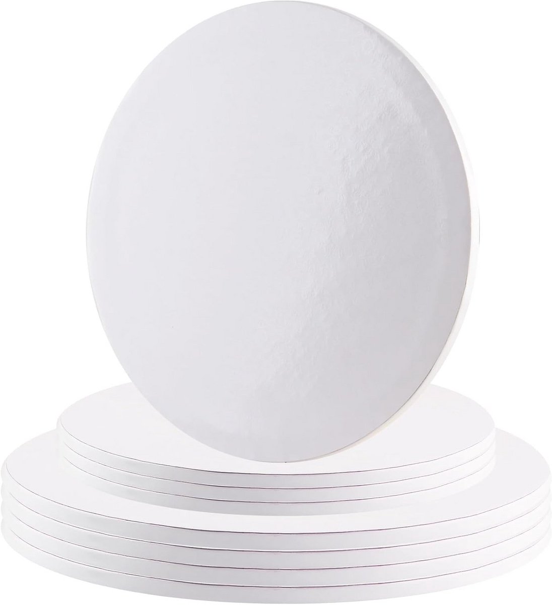 8-Pack Witte Taartborden Ronde Set van 12 en 10 Inch voor Taarten