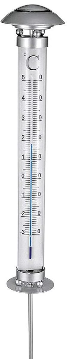 Hoge Solar Tuinthermometer met LED Verlichting