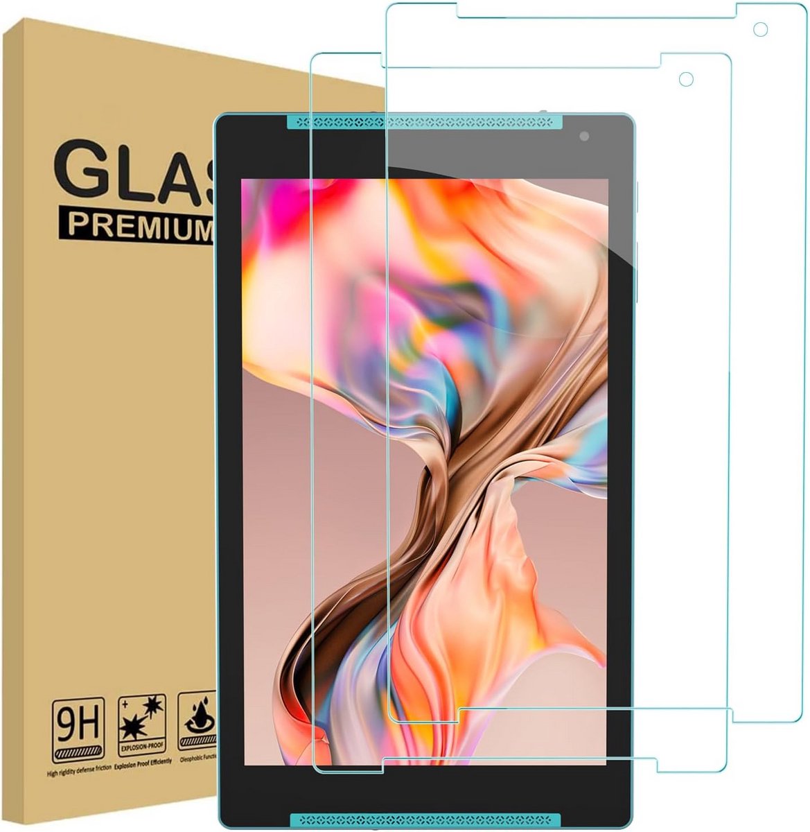 2 Stuks Screenprotector voor 10.1 Inch Tablet Gehard Glas Ultra Helder Krasbestendig