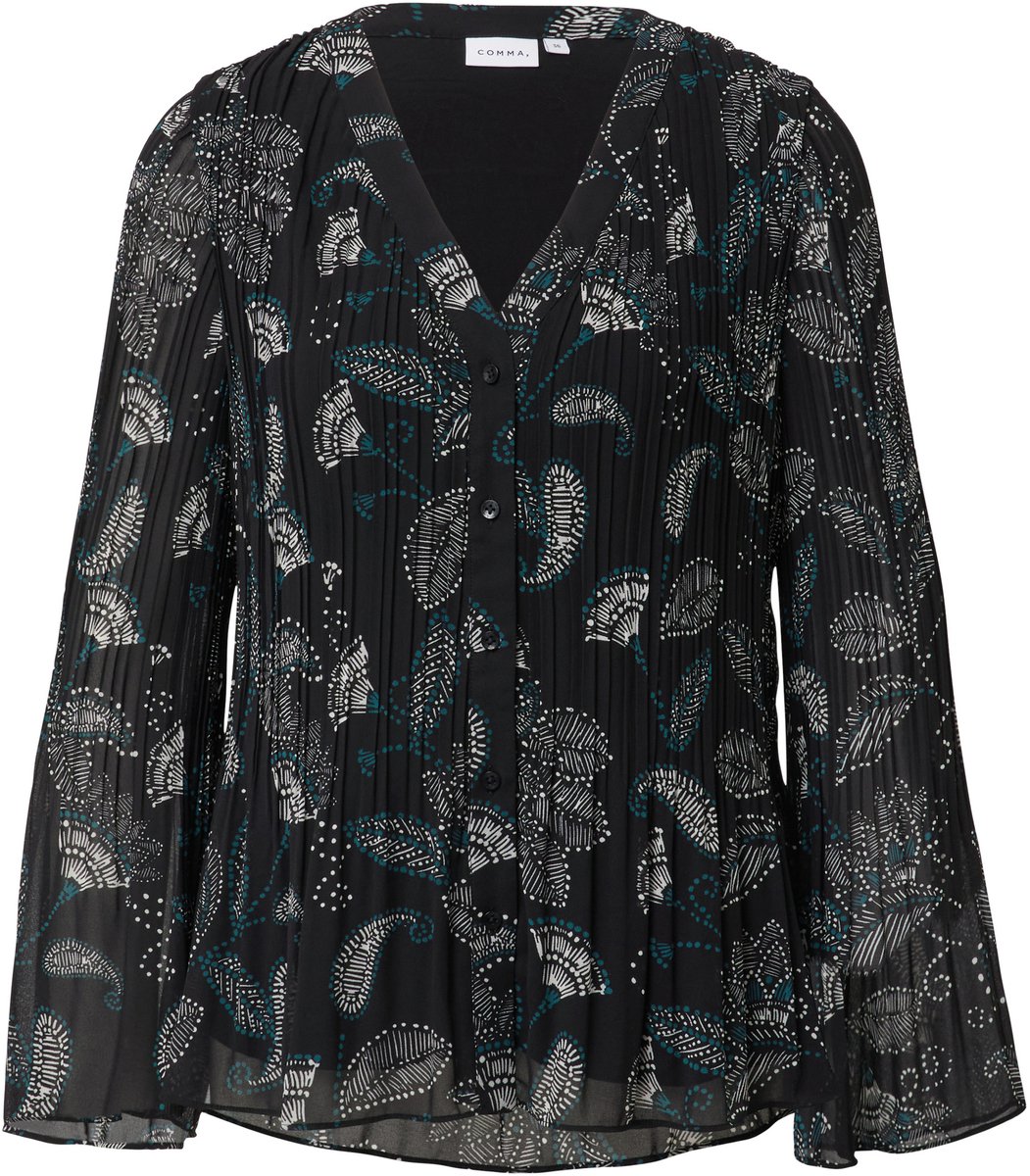 comma - female - Geplooide chiffon blouse