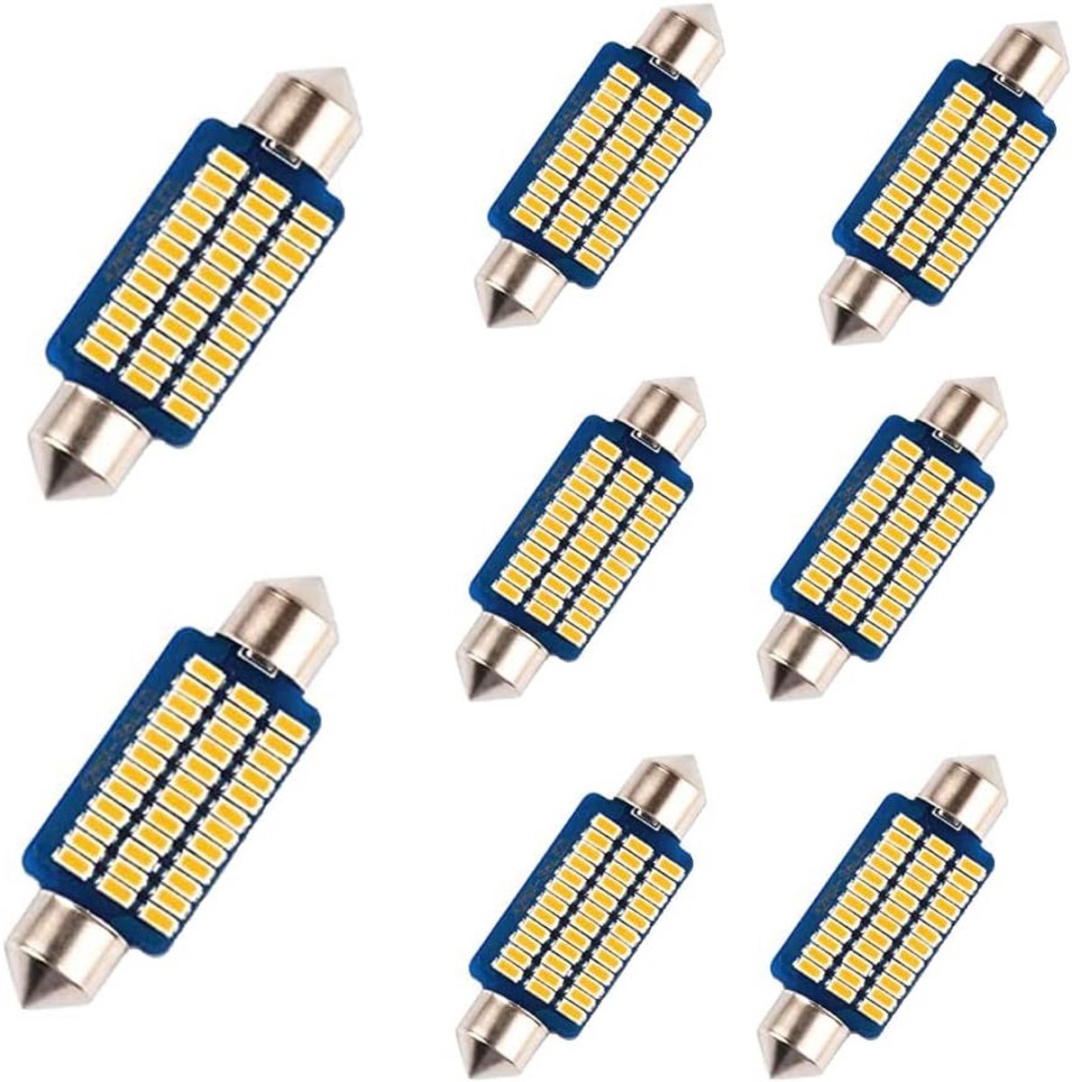 8 Delige Set Led Interieurverlichting Auto 41mm Plug & Play 500 Lumen