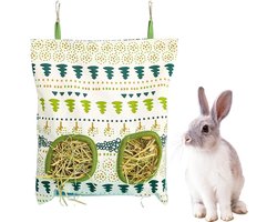 Sander Shop hooiktas en hooikooi voor konijnen, dwergkonijnen, voer voor cavia's (2 gaten)