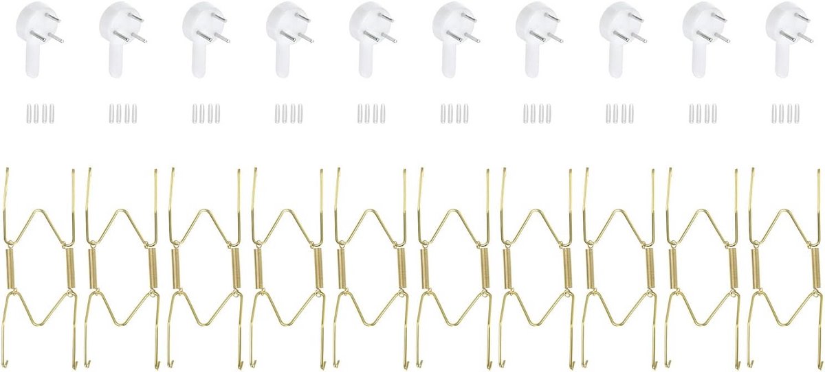 10x Universele Onzichtbare Wandhaken en Plaatophangers voor Decoratie en Handdoeken