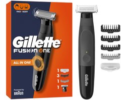 Gillette Fusion One - Trimmer with One Blade - Hybride Baardtrimmer & Scheerapparaat + 5 hulpmiddelen en accessoires