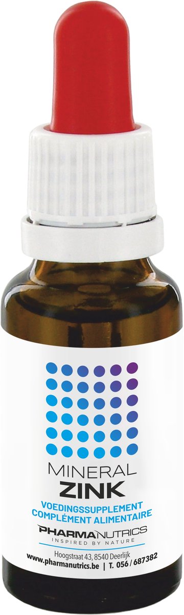 PharmaNutrics Mineral Zink - 50 ml Druppels - Vloeibaar Supplement - Ondersteunt Immuunsysteem - Voor Huid, Haar & Nagels - Optimale Zinkopname