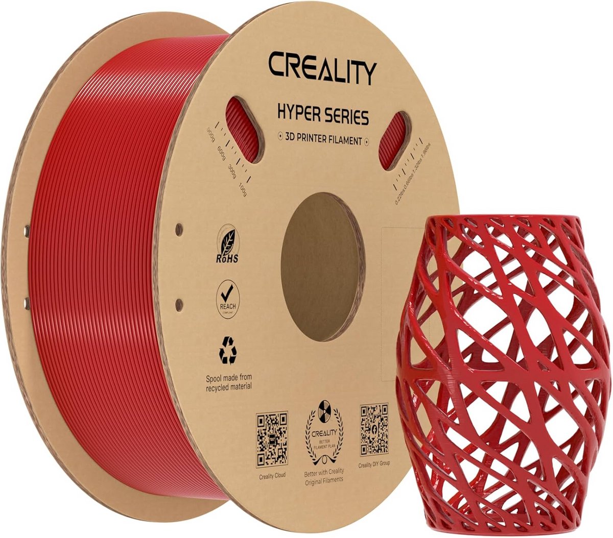 PETG Filament 1.75 mm voor 3D-printers - Hoge Snelheid 600 mm/s - 1 kg