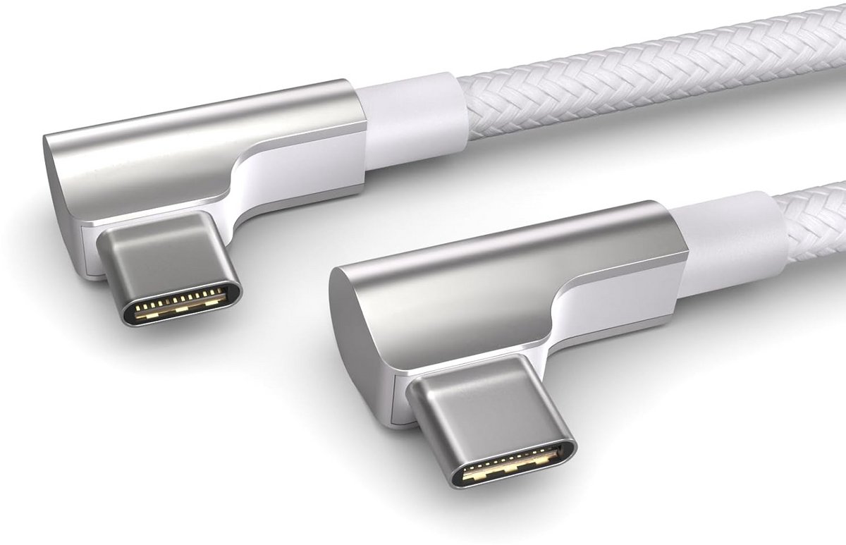 1m USB-C naar USB-C Kabel 100W PD Snel Opladen & 10Gbps Data Kabel Rechte Hoek Connector